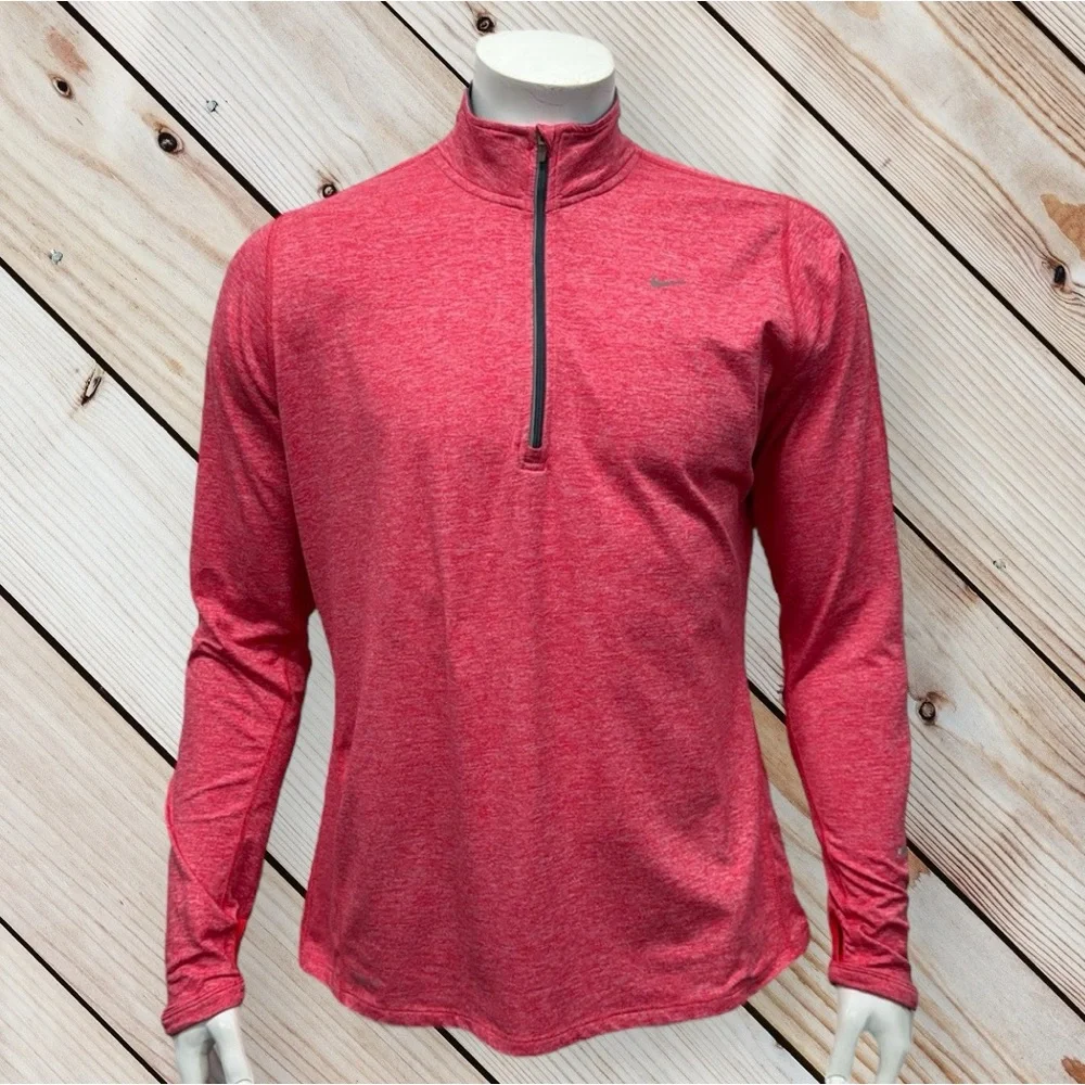 Nike Running Element Running Dri Fit Women's Red-White Pullover Jacket Shirt XL